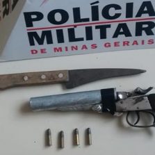 PM apreende arma de fogo durante perseguição em Teixeiras