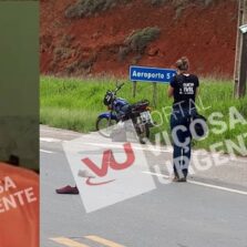 Morre motoqueiro envolvido em acidente com micro-ônibus na Br120 em Viçosa