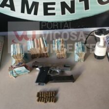 Suspeito é preso com 37 mil e arma de fogo em Viçosa
