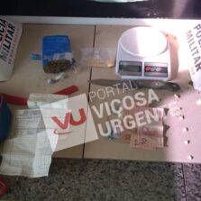 PM apreende drogas durante cumprimento de mandado em Viçosa