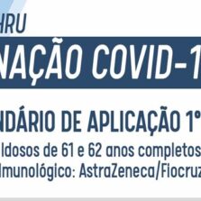 Idosos de 61 e 62 anos serão vacinados contra a Covid-19