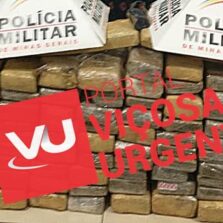 Polícia militar de Viçosa apreende 50 quilos de maconha