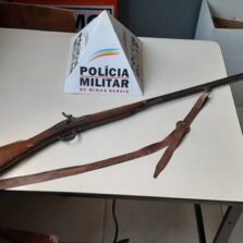 Polícia Militar apreende espingarda em Pedra do Anta