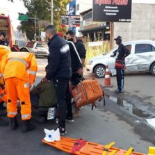 Motoqueiro fica ferido em acidente na Castelo Branco