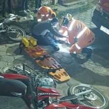 Motoqueiro fica ferido em acidente no Bairro São Sebastião