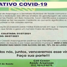 Variante do coronavírus é encontrada em Araponga
