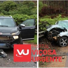 Viçosa: Colisão deixa três feridos na MG-482 em São José do Triunfo