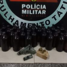 PM apreende drogas e arma no Bairro Estrelas em Viçosa