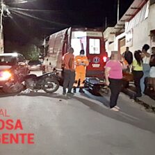 Motoboy fica ferido em acidente no Santa Clara