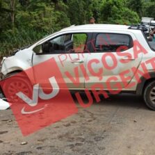 Mulher morre em acidente na rodovia que liga Porto Firme/Piranga