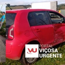 Colisão deixa motoqueiro ferido no trevo da nova PH Rolfs em Viçosa