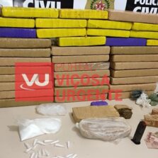 Polícia Civil de Viçosa realiza grande apreensão de drogas no Vau Açu