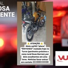 Assaltantes roubam moto na zona rural de Viçosa