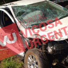 Porto Firme: Mulher fica ferida em acidente na rodovia