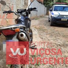 Viçosa: Moto usada em assalto é recuperada pela PM