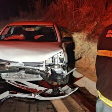 Muriaé: Motorista fica ferido em colisão