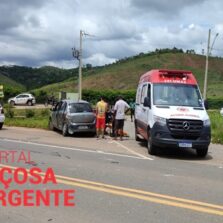 Colisão deixa cinco feridos na BR-120 em Viçosa