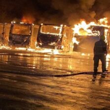 Em Ubá: Incêndio atinge garagem de ônibus da Viação Ubá