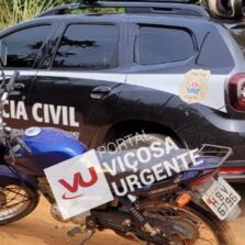 Viçosa: Polícia Civil recupera moto roubada e identifica terceiro suspeito do crime
