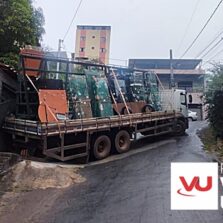 Caminhão desgovernado atinge casa no Bairro de Fátima em Viçosa