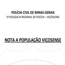 Polícia Civil de Viçosa emite nota sobre supostos ataques em escolas