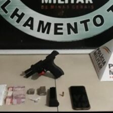 Em Viçosa: Foragido da justiça é preso com arma e droga