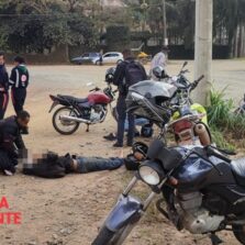 Colisão entre motos no Bairro Novo Silvestre
