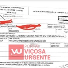 Motorista de BH leva multa em Viçosa por dirigir carro sem capacete