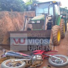 Em Cajuri: Motoqueiro morre após colisão com trator na Capivara dos Gomes