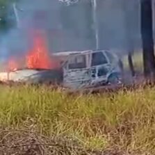 Passageiro morre carbonizado em acidente na BR-356, em Ervália