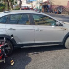 Ponte Nova: Motoqueiro fica ferido em acidente na Avenida Custódio Silva