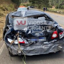 Em Canaã: Motorista fica ferido em capotamento na localidade do PRM