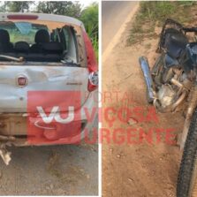 Em Piranga: Motoqueiro fica ferido em acidente na MG-482