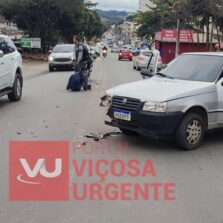Motociclista fica ferida em acidente no Bairro João Braz em Viçosa