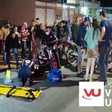 Acidente envolvendo duas motos deixa três feridos em Viçosa