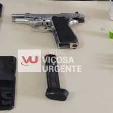 Polícia Civil prende suspeito com arma e drogas em Viçosa