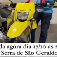Assaltantes roubam moto na Serra de São Geraldo