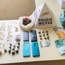 Suspeitos são presos com drogas e materiais ilícitos após furto em Ervália
