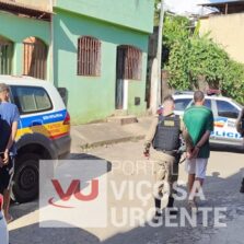 Um baleado e dois presos durante troca de tiros entre criminosos no Bairro Laranjal em Viçosa
