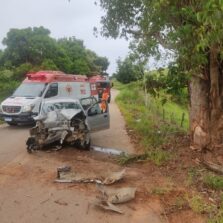 Muriaé: Motorista fica gravemente ferido em acidente na MGC 265
