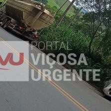 Polícia Registra colisão entre carro e caminhão na rodovia BR-120 em Coimbra