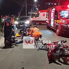 Viçosa: Mulher fica ferida após colisão entre moto e carro no Bairro Nova Era