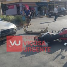 Colisão entre Carro e Motocicleta Deixa uma Mulher Ferida em Ponte Nova