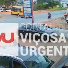 Viçosa: Motoqueiro Fica Ferido Após Bater em Ônibus