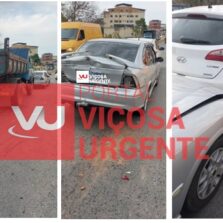 Viçosa: Colisão entre veículos no Silvestre deixa uma pessoa ferida
