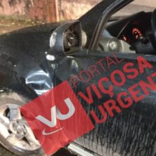Motorista embriagado provoca acidente no Bairro de Fátima em Viçosa