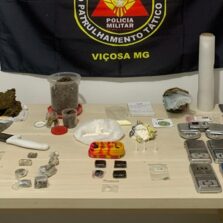 PM desarticula ponto de tráfico de drogas no Bairro Clélia Bernardes em Viçosa