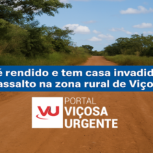 Idoso é rendido e tem casa invadida durante assalto na zona rural de Viçosa