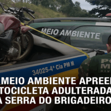 PM do meio ambiente apreende motocicleta adulterada na Serra do Brigadeiro
