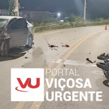 Motociclista morre após colisão com carro em curva no bairro Novo Silvestre, em Viçosa
